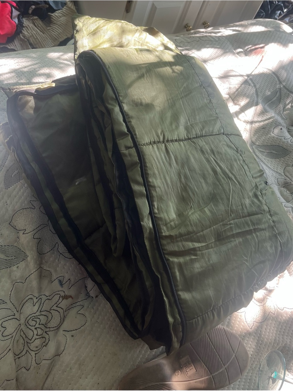 Ozark Trail Olive Green Quilted Sleeping Bag/Comforter